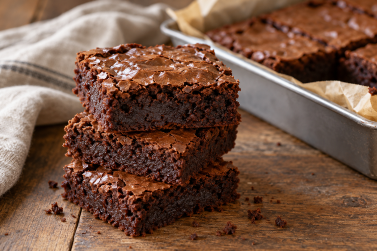 Brownie cu ciocolată: rețetă simplă cu interior umed